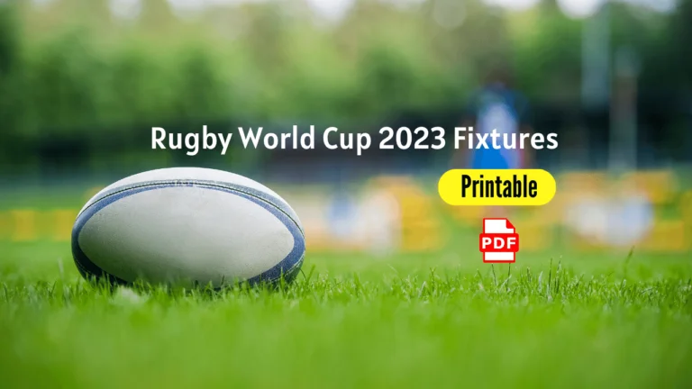 Rugby World Cup 2023 Fixtures Printable (PDF Download)